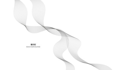 Lines for the background. Black stripes on a white background. Set of wavy lines. Multiple line waves. Creative line art. Grey waves with lines. Vector waves set. Curved wavy line, smooth stripe.