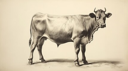 envy vintage cow enving - obrazy, fototapety, plakaty