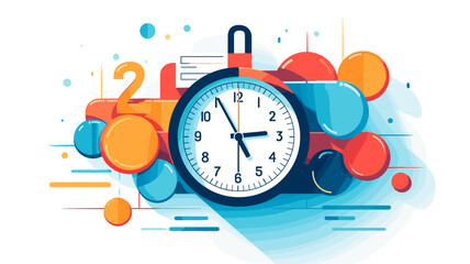 Obraz premium Abstract calendar with marketing dates marked symbolizing the timing and scheduling in marketing campaigns. simple Vector Illustration art simple minimalist illustration creative