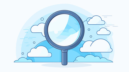 Abstract job search engine icon with a magnifying glass  representing online job searches. simple Vector Illustration art simple minimalist illustration creative