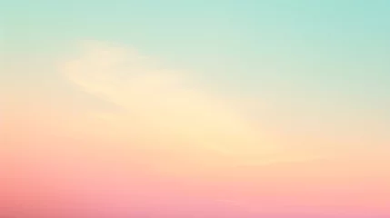 Tuinposter Abstract Pastel Sky with Soft Feathery Clouds, Symbolizing Calmness and Dreaminess © Benixs