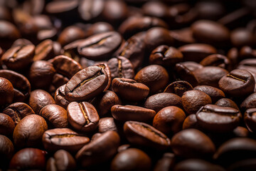 Roasted coffee beans background