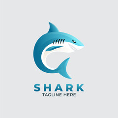 Obraz premium Isolated shark cartoon vector illustration
