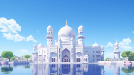 Indian Holy Temple Architecture of Sikhs - obrazy, fototapety, plakaty