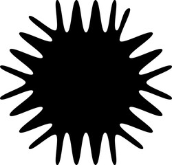 Zig zag edge square and circle shapes. Elements decoration