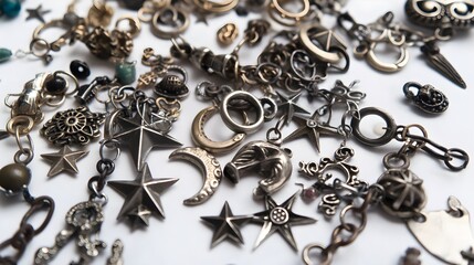 Assortment of Vintage Metal Charms and Pendants