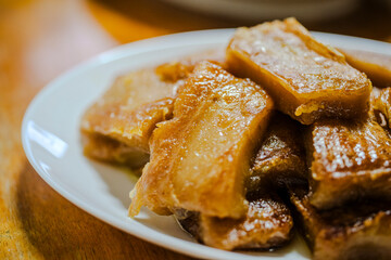 Sticky rice cake.