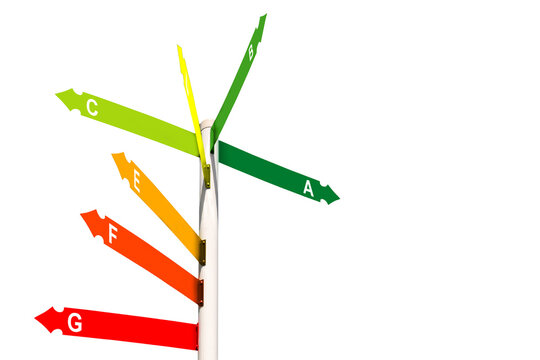 Panneau de direction, concept diagnostic de performance énergétique sur fond transparent, png