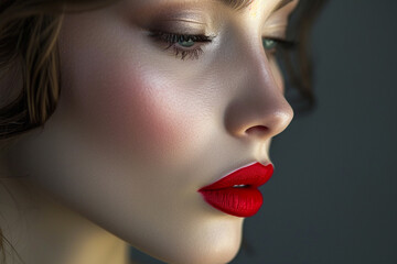 Super model portrait photography for cosmetic products, studio lighting