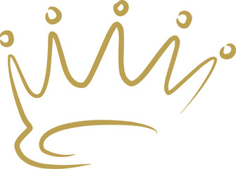 Royal crown of gold king and queen