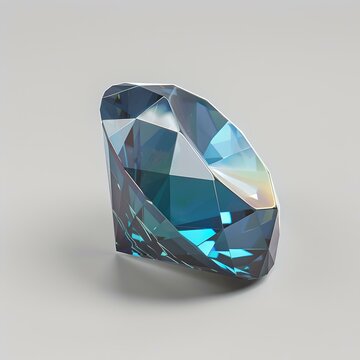 Sparkling gemstone on a plain background. ideal for luxury and jewelry design. high-resolution, crystal clear image of a precious stone. AI