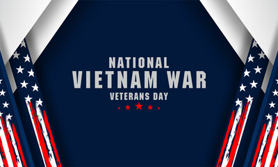 Vietnam War Veterans Day poster. Vector background - obrazy, fototapety, plakaty