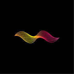 Obraz premium Sound and Audio Waves, vector logo design template.
