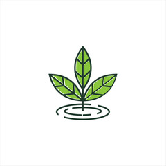 Leaf Vector Line Icon Design