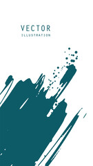 Abstract ink brush banners with grunge effect