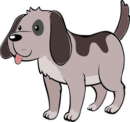 Cute beagle dog cartoon illustration