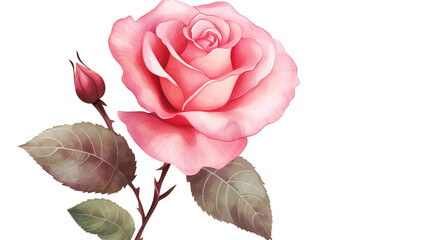 Exquisite Red Rose with Transparent Background &ndash; Ideal for Romantic Designs, Wedding Celebrations, and Floral Decorations