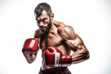 Boxing club gym for boxers training athletic conceptual Generative AI image