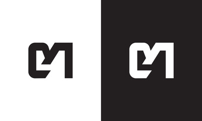 CM logo, monogram unique logo, black and white logo, premium elegant logo, letter CM Vector minimalist - obrazy, fototapety, plakaty