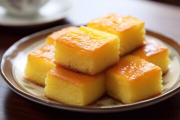 Delicious. Ma Lai Gao, also known as Malay Cake, served at a dim sum restaurant in Hong Kong