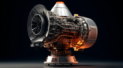 Closeup of advanced aerospace engine technology,,
Blueprint of nuclear battery design concept