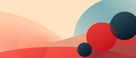 Vibrant graphics dance with color and whimsy, showcasing the endless possibilities of graphic design through playful red and blue circles and curves in a screenshot reminiscent of a colorful cartoon 