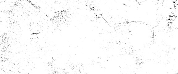 Vector abstract dust overlay transparent background, grunge black and white seamless pattern, scattered black stains and scratches on a white wall surface. 