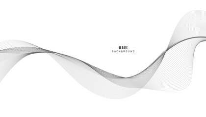 Lines for the background. Black stripes on a white background. Set of wavy lines. Multiple line waves. Creative line art. Grey waves with lines. Vector waves set. Curved wavy line, smooth stripe.