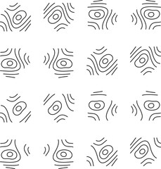 Fingerprint Line Icons Editable Stroke