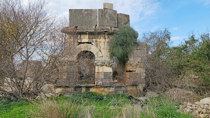 The South Basilica in Castabala - Hieropolis ancient city in Osmaniye in southern Turkey