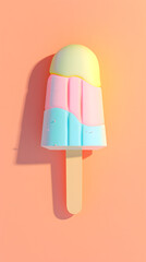 ice cream isolated on peach background