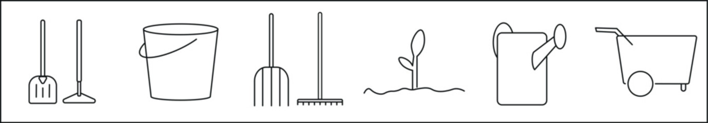 garden equipment linear set