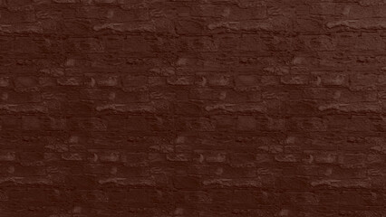 Stone brick pattern brown for texture of old surface painted in color or background for interior
