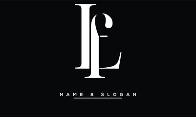 FL,  LF,  F,  L   Abstract  Letters  Logo Monogram