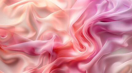 Fototapeta premium Soft Pastel Fabric Waves - Abstract Background for Creative Design