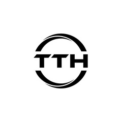 TTH letter logo design with white background in illustrator, cube logo, vector logo, modern alphabet font overlap style. calligraphy designs for logo, Poster, Invitation, etc.