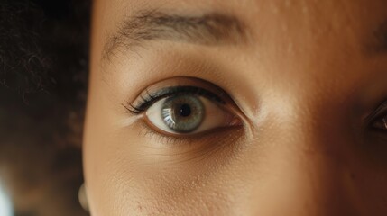 Stunning Close-Up of Woman's Eye, Emphasizing Natural Beauty and Intricate Details AI Generated.