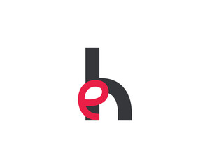 creative EH logo design vector template