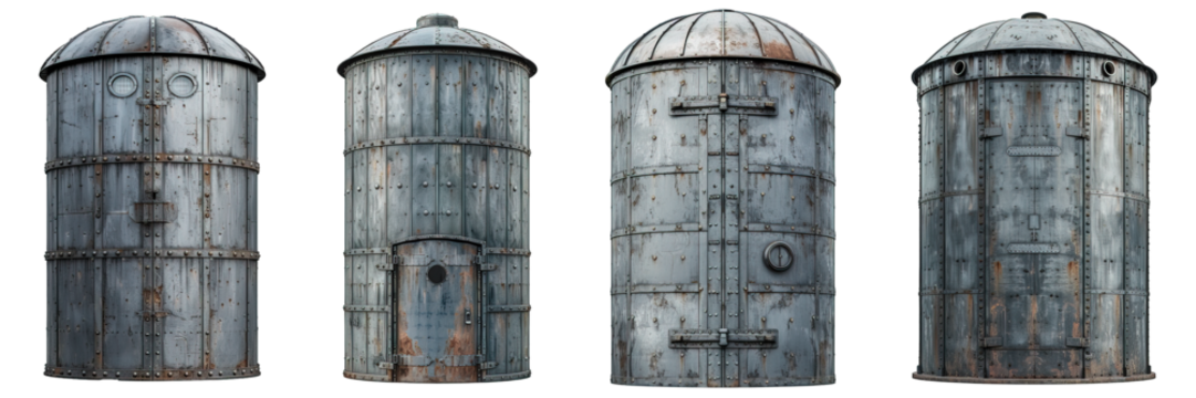 silo isolated on transparent background ,generative ai