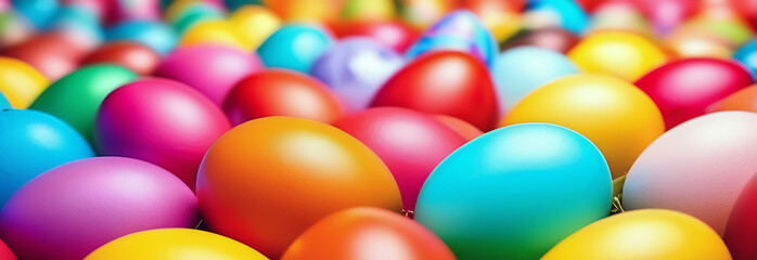 Fototapeta na wymiar easter eggs colorful banner, website, bright colors, colours