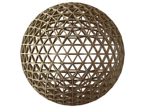 Wireframe Shape Frequency Geodesic Sphere 3D print model