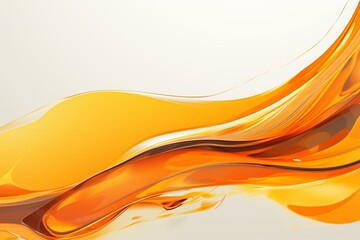 Illustration of flowing oil in orange color. Generative AI