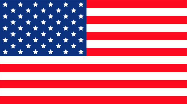 USA Flag vector, vector illustration of American flag. United States of America flag. Vector illustration.