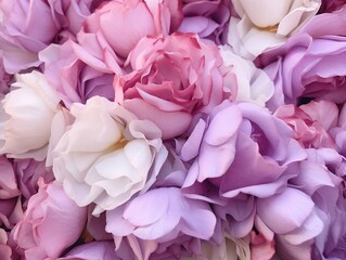 pink and purple rose petals