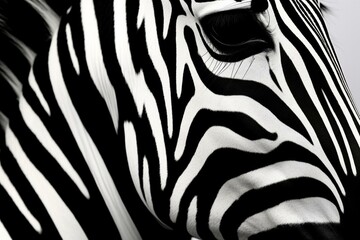 Monochrome geometric pattern resembling a zebra's stripes. Generative AI