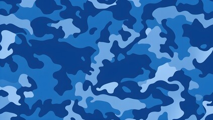Seamless blue camouflage pattern. Military camouflage pattern background.