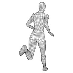 Running woman. Sprinter silhouette.