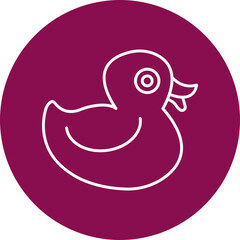 Fototapeta premium Duck Line Circle Icon