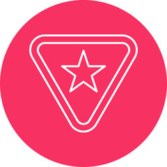 Plectrum Line Circle Icon