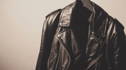 Stylish leather jacket.